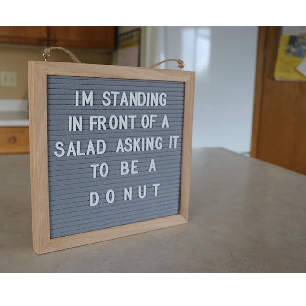 Lightning products Reversible felt letter board deluxe kit black and grey